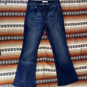 KanCan high rise dark wash flare jeans